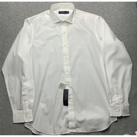 Polo Ralph Lauren Shirt Button Up Mens XL White Pony Classic Cotton New - Picture 2 of 11